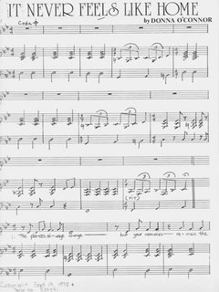 1st song- handwritten chart