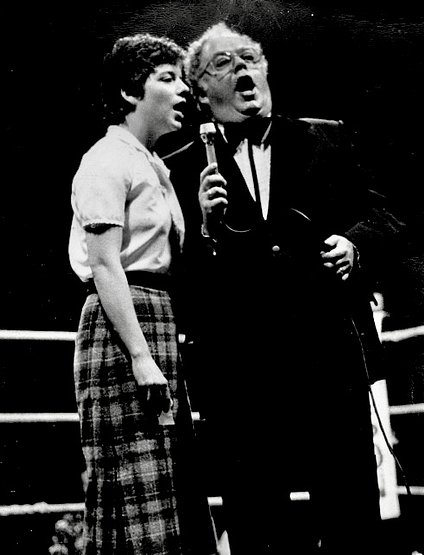Dillon & donna O'Connor  sing the National Anthem