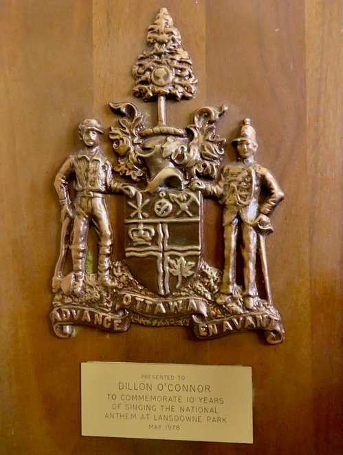 10 Year Anniversary  Plaque of National Anthem singing